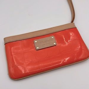KaTE SPADE Coral Spring Wristlet Zip Closure- Travel-Festival- Wedding- Leather